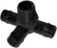 Side Outlet Tee Male 19mm X 15mm BSP
