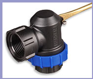 20/25mm HANSEN Superflow Trough Valve c/w Brass Arm and String