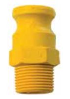 25mm Nyglass (F) Male Camlock to Male BSP Thread