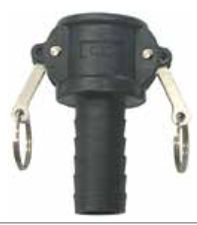 80mm Poly (C) Female Camlock to Hosetail