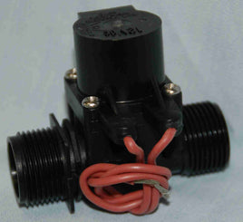 MV75 Micro Solenoid 12V DC 20mm Male x 20mm Male 38lpm Viton for Chemical Use.