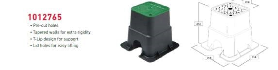 Square Valve Box with Lid 220 x 220 x 210mm