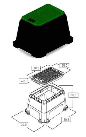 Toro Rectangular Valve Box Toro Universal Valve Box Rectangle 1419 – Irrigation Store Online