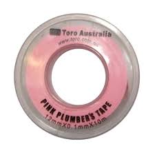 Plumbers Pink Teflon Tape 12mm X 10M