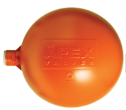 Apex 150mm (6") Float Ball Orange - 5/16" Thread